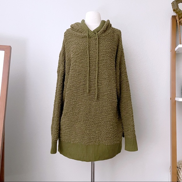 Popcorn Green Slouchy Pullover Hoodie - Picture 3 of 5
